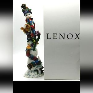 LENOX Collection "Winter Companion Pencil Snowman" Collection With Box and COA